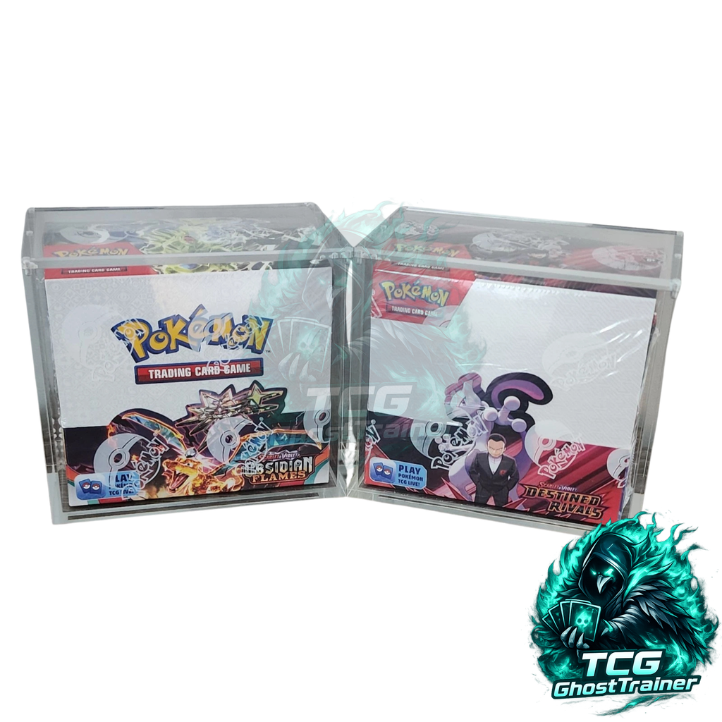 Acrylic Display Case with Magnetic Lid Protection for Pokemon Booster Box