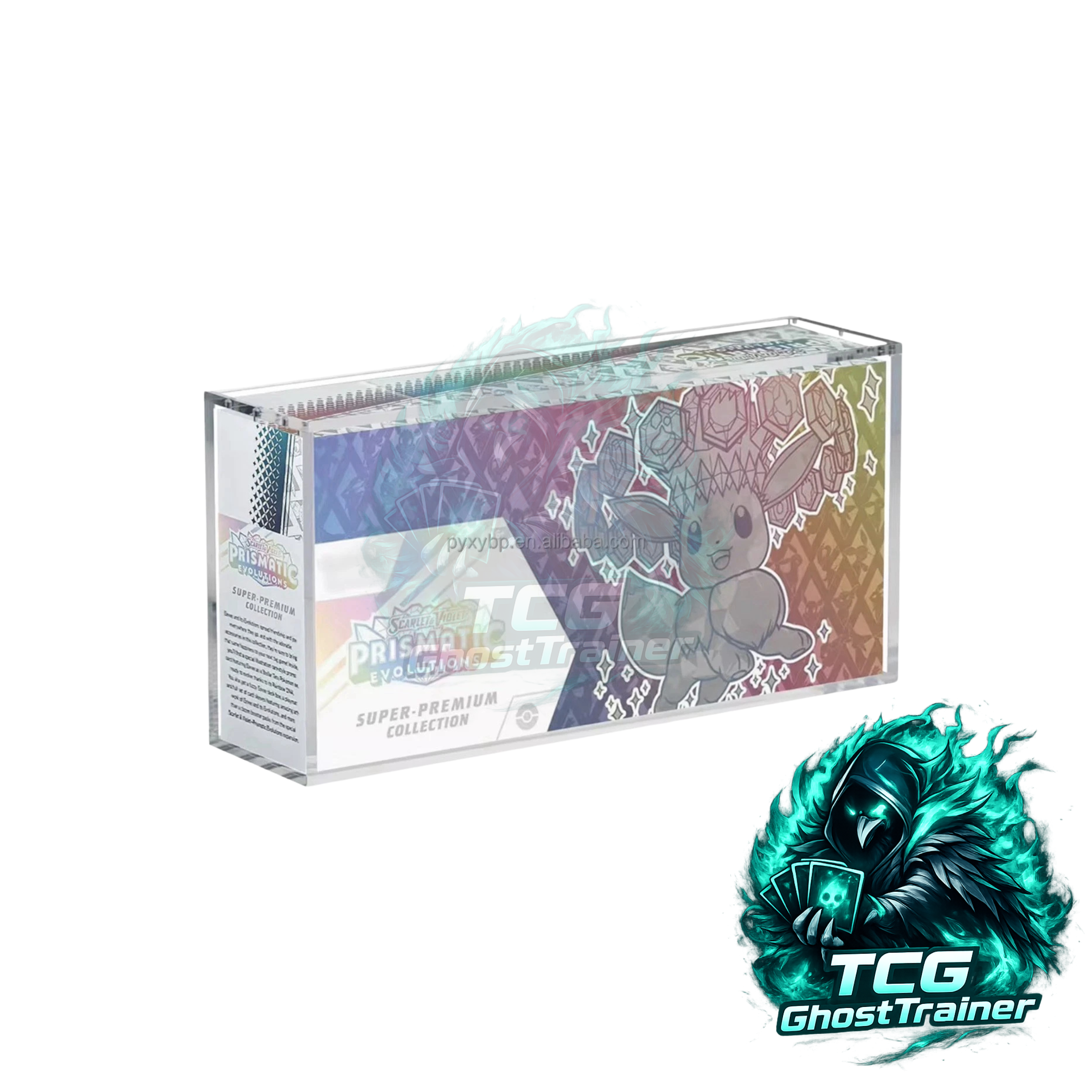 Acrylic Display Case with Magnetic Lid for Pokemon Prismatic SPC