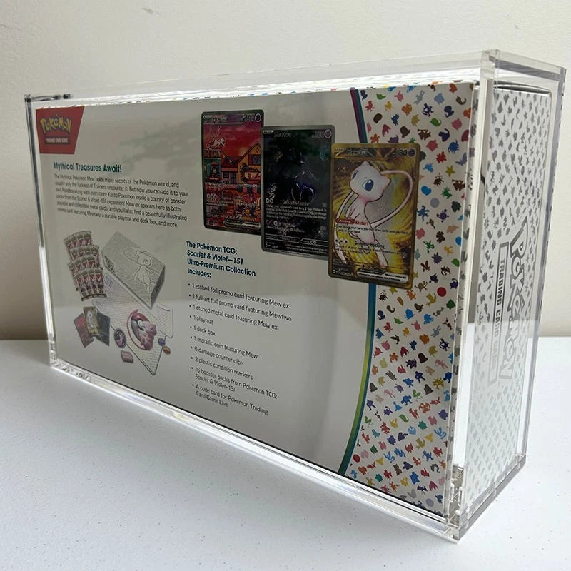 Acrylic Display Case with Magnetic Lid for Pokemon 151 UPC