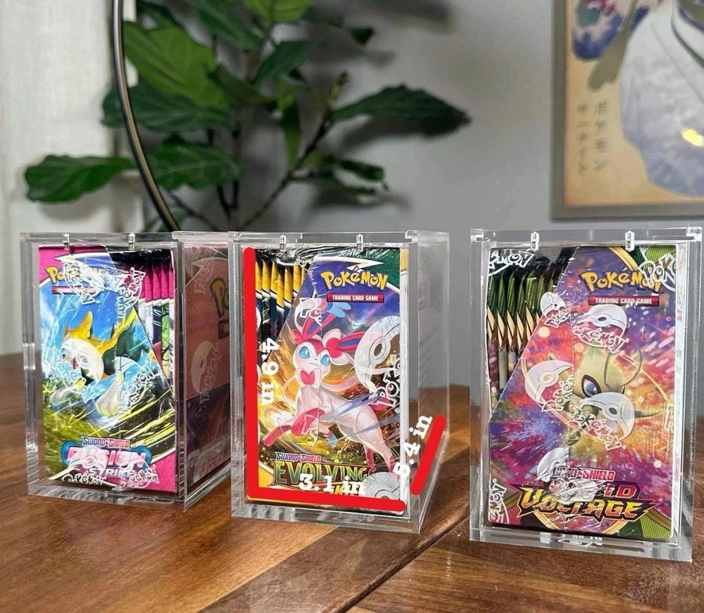 Acrylic Display Case with Magnetic Lid Protection for Pokemon Booster Box