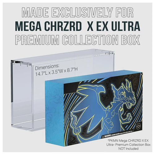 Acrylic Display Case with Magnetic Lid for Pokemon Mega Charizard UPC