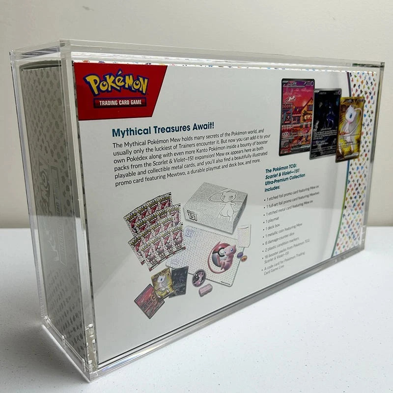 Acrylic Display Case with Magnetic Lid for Pokemon 151 UPC