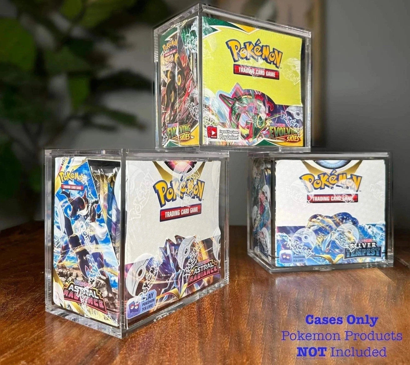 Acrylic Display Case with Magnetic Lid Protection for Pokemon Booster Box
