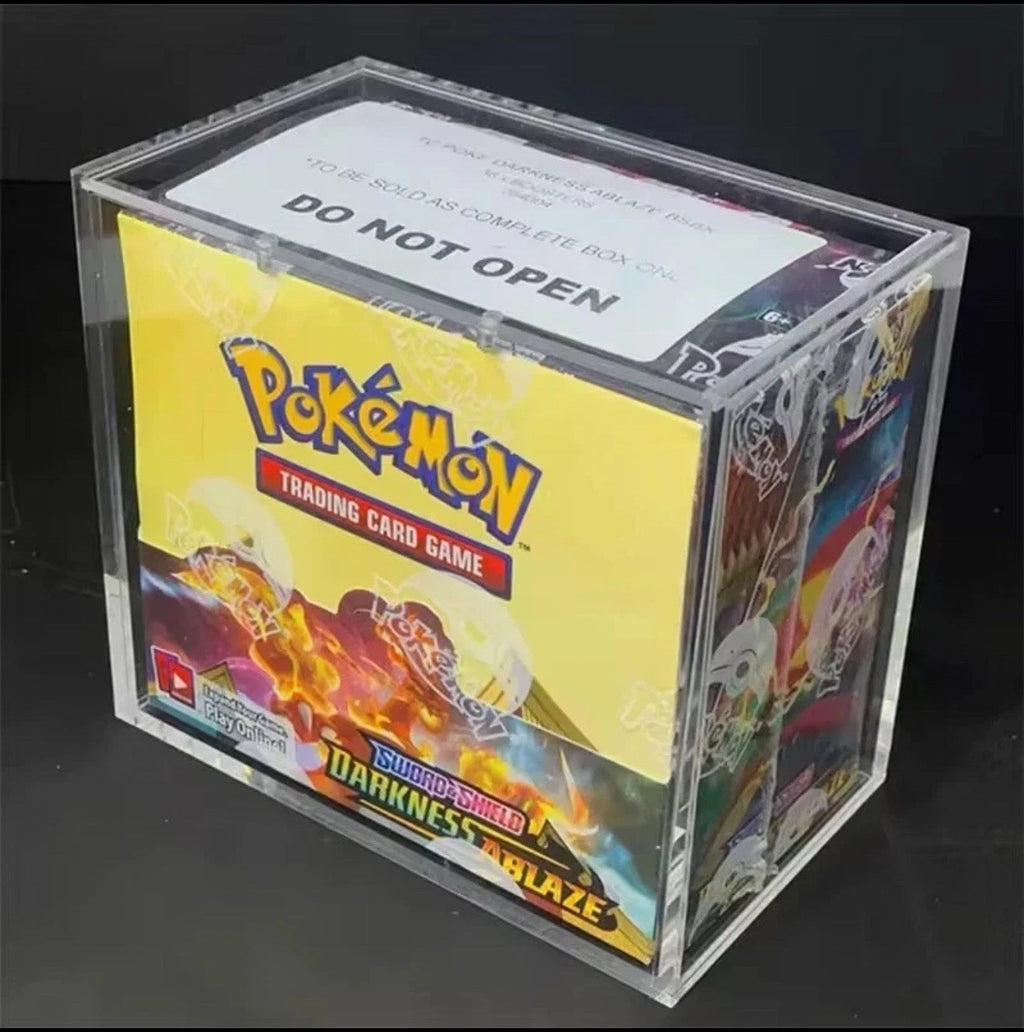 Acrylic Display Case with Magnetic Lid Protection for Pokemon Booster Box