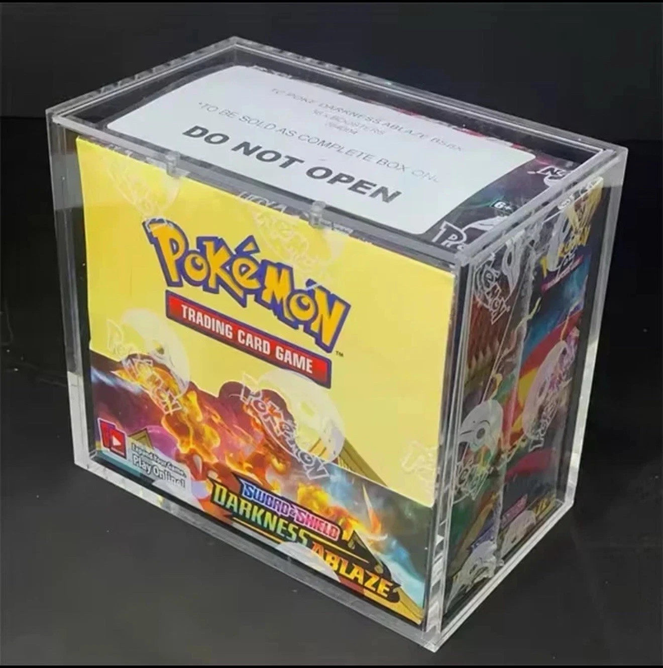 Acrylic Display Case with Magnetic Lid Protection for Pokemon Booster Box